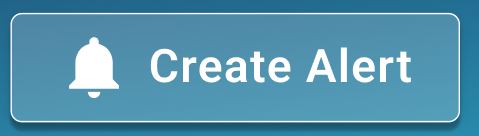 Outlined button with bell icon and words Create Alert on a blue gradient background